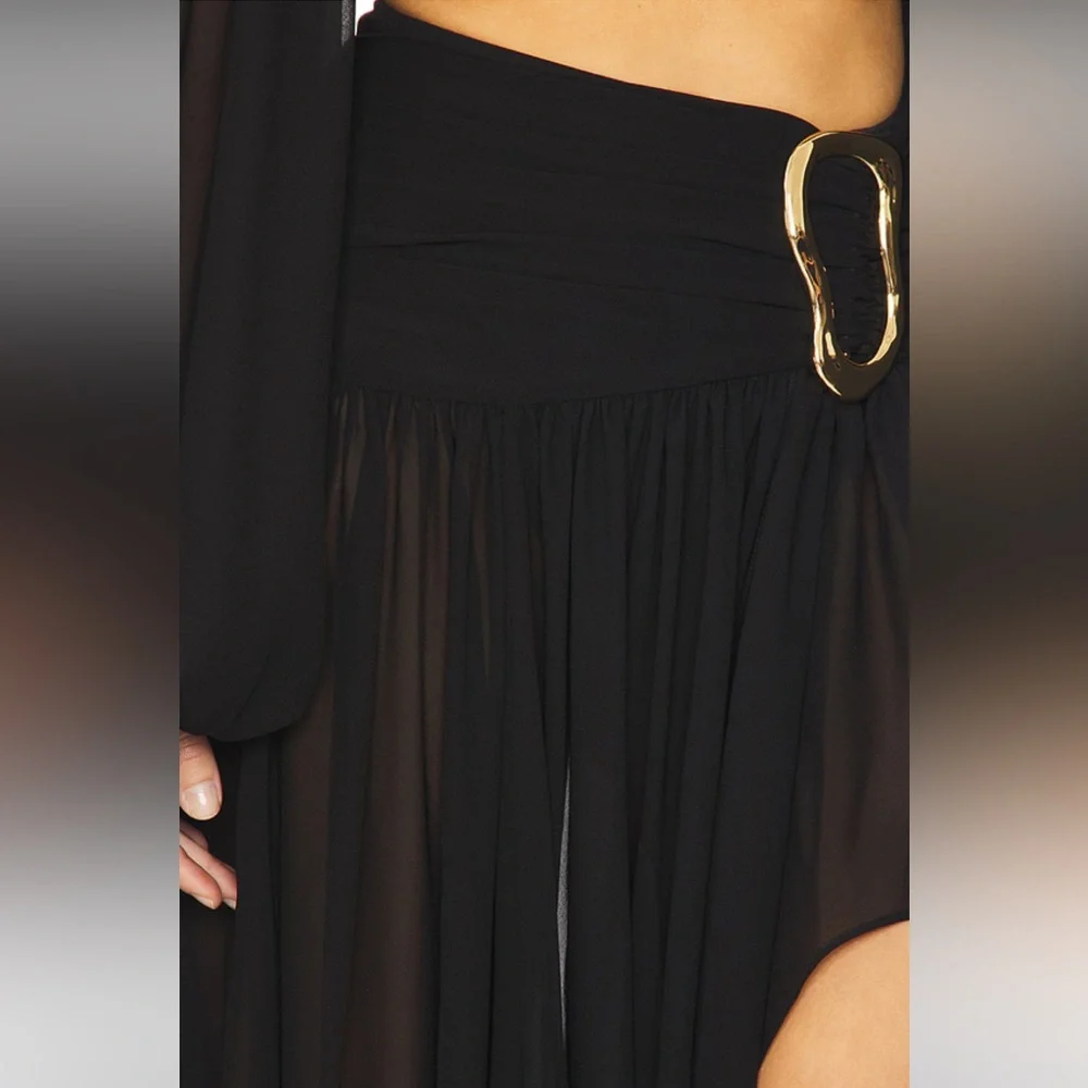 NWOT! Michael Costello x REVOLVE Blair Maxi Skirt in Black - Picture 6 of 9